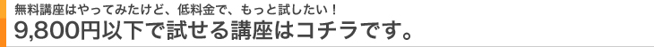 低料金で、もっと試したい！